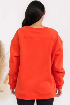 Women's Cozy Fleece Oversized Sweatshirt style 2