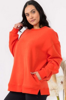 Women's Cozy Fleece Oversized Sweatshirt