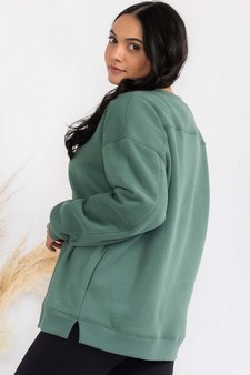 Women's Cozy Fleece Oversized Sweatshirt style 3