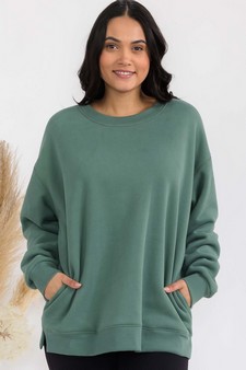 Women's Cozy Fleece Oversized Sweatshirt style 4