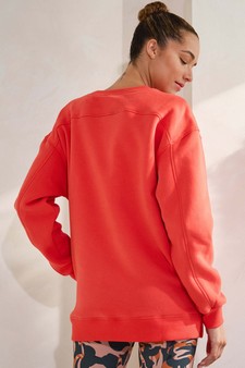 Women's Cozy Fleece Oversized Sweatshirt style 2