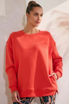 Women's Cozy Fleece Oversized Sweatshirt style 4