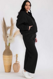 Women's Cozy Fleece Zip Hoodie Sweatpants set