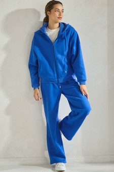 Women's Cozy Fleece Zip Hoodie Sweatpants set