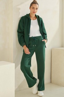 Women's Cozy Fleece Zip Hoodie Sweatpants set