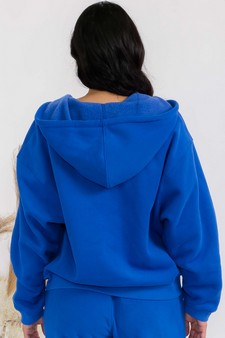 Women's Cozy Fleece Front Zip Hoodie style 2