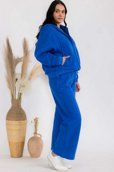 Women's Cozy Fleece Front Zip Hoodie style 5