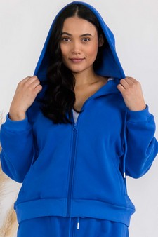 Women's Cozy Fleece Front Zip Hoodie