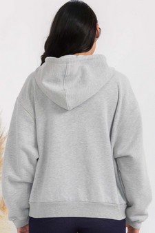 Women's Cozy Fleece Front Zip Hoodie style 2
