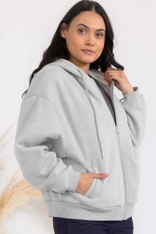 Women's Cozy Fleece Front Zip Hoodie