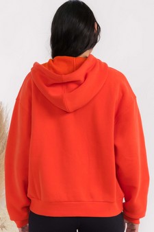 Women's Cozy Fleece Front Zip Hoodie style 2