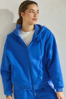 Women's Cozy Fleece Front Zip Hoodie