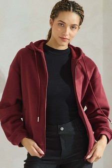 Women's Cozy Fleece Front Zip Hoodie