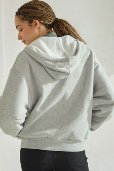 Women's Cozy Fleece Front Zip Hoodie style 2