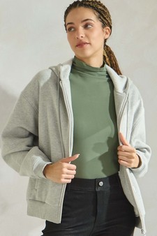 Women's Cozy Fleece Front Zip Hoodie