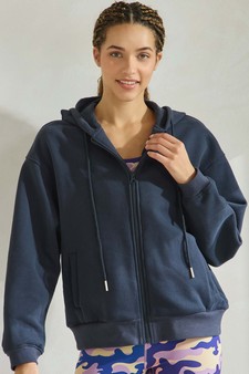 Women's Cozy Fleece Front Zip Hoodie