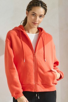 Women's Cozy Fleece Front Zip Hoodie
