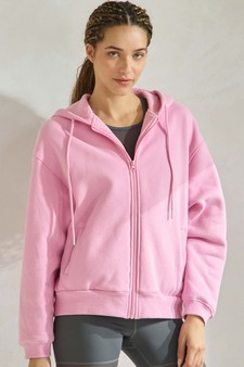 Women's Cozy Fleece Front Zip Hoodie