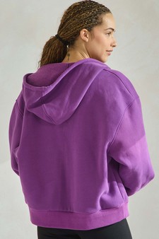 Women's Cozy Fleece Front Zip Hoodie style 2