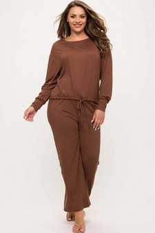 ETA 08/29/25 -  Women's Peach Skin Long Sleeve Tie Hem Top style 5