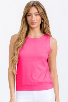 ETA 04/02/26 - Women's LuxeAir Ribbed Crew Neck Loose Fit Tank
