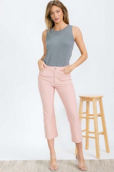 Women's Ribbed Crew Neck Loose Fit Tank style 5