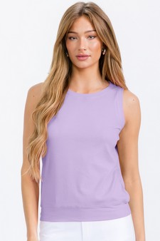 ETA 04/02/26 - Women's LuxeAir Ribbed Crew Neck Loose Fit Tank style 4