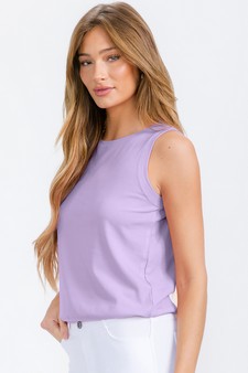 ETA 04/02/26 - Women's LuxeAir Ribbed Crew Neck Loose Fit Tank