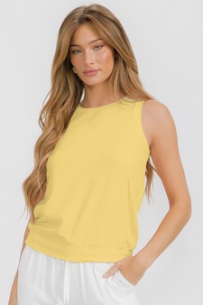 ETA 04/02/26 - Women's LuxeAir Ribbed Crew Neck Loose Fit Tank style 4