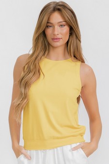 ETA 04/02/26 - Women's LuxeAir Ribbed Crew Neck Loose Fit Tank