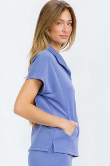 ETA 05/14/25 - Women's So Chic Sofie Soft Half Zipper Top style 3