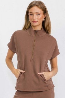 ETA 05/14/25 - Women's So Chic Sofie Soft Half Zipper Top style 4