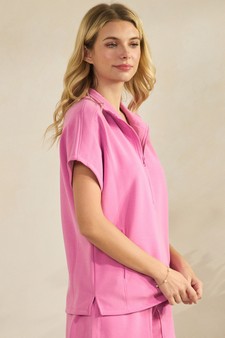 Women's So Chic Sofie Soft Half Zipper Top style 3