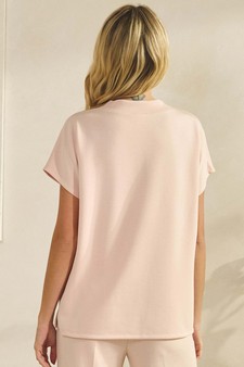 ETA 01/01/26 - Women's V-Neck Short Sleeve Thin Modal Scuba Top style 2