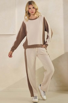Women's Relaxed Colorblock Corduroy Set