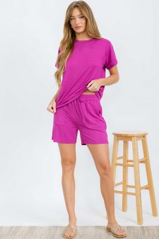 Women's Relaxed Fit French Terry Shorts with Pockets
