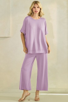 ETA 05/16/26 - Women's Effortlessly Relaxed Fit UltraSoft Top and Cropped Pants Set