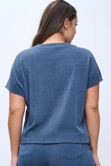 Women’s Corduroy Short Sleeve Top style 2