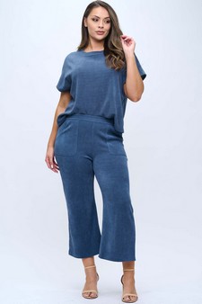 Women’s Corduroy Short Sleeve Top style 5
