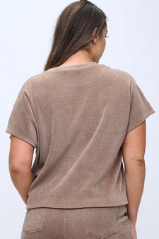 Women’s Corduroy Short Sleeve Top style 2