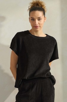 Women’s Corduroy Short Sleeve Top style 4
