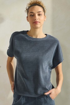 Women’s Corduroy Short Sleeve Top style 4