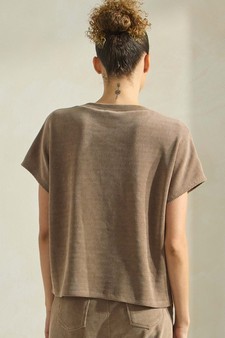 Women’s Corduroy Short Sleeve Top style 2