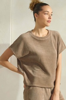 Women’s Corduroy Short Sleeve Top style 3