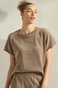 Women’s Corduroy Short Sleeve Top style 4