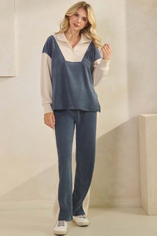 ETA 09/11/25 -  Women's Relaxed Fit Colorblock Corduroy Set style 5
