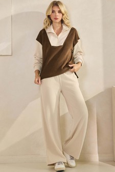 ETA 10/04/25 -  Women's Relaxed Fit Colorblock Corduroy Set
