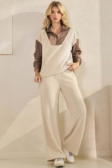 ETA 10/04/25 -  Women's Relaxed Fit Colorblock Corduroy Set