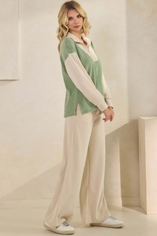 ETA 10/04/25 -  Women's Relaxed Fit Colorblock Corduroy Set style 3
