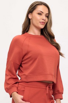 Women’s Solid Crewneck UltraComfy Short Top (XL only) style 3